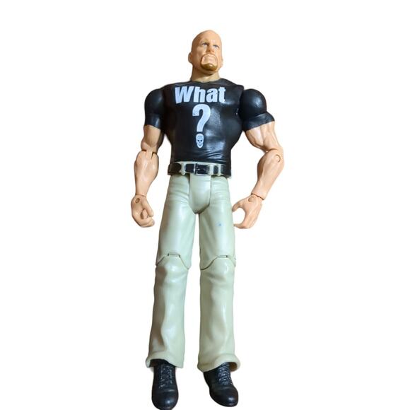 WWE Stone Cold Steve Austin Then Now Forever Tan Pants Wrestling Figure Mattel - Picture 1 of 5